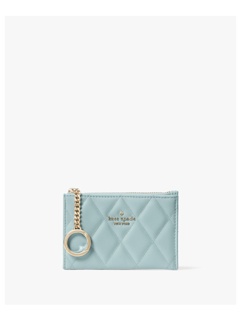 ケイト・スペード ニューヨーク 【SALE／50%OFF】キャリー スモール ジップ カード ホルダー kate spade new york ケイトスペードニューヨーク 財布・ポーチ・ケース 名刺入れ・カードケース グリーン【RBA_E】【送料無料】[Rakuten Fashion]