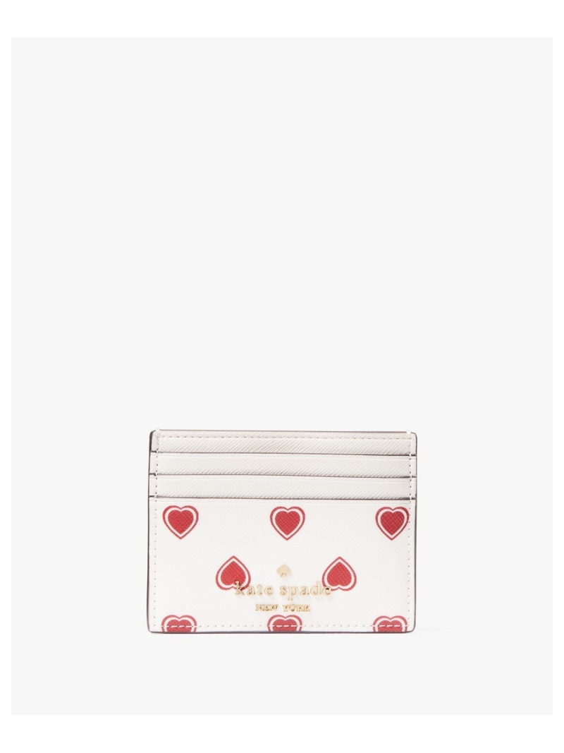 ケイト・スペード ニューヨーク 【SALE／75%OFF】マディソン ハートフェルト ジオ プリント ボックス スモール スリム カード ホルダー kate spade new york ケイトスペードニューヨーク 財布・ポーチ・ケース 名刺入れ・カードケース【RBA_E】【送料無料】[Rakuten Fashion]