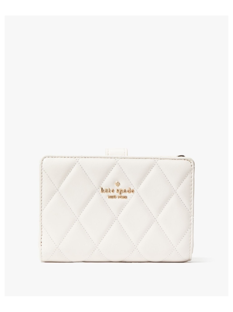 【SALE／65%OFF】キャリー ミディアム コンパクト バイフォールド ウォレット kate spade new york ケイトスペードニューヨーク 財布・ポーチ・ケース 財布 ホワイト【RBA_E】【送料無料】[Rakuten Fashion]