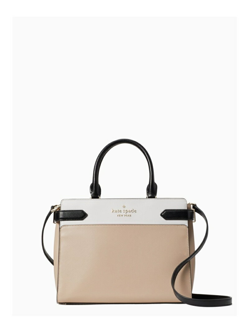 ケイトスペード 【SALE／75%OFF】ステイシー カラーブロック ミディアム サッチェル kate spade new york ケイトスペードニューヨーク バッグ ハンドバッグ ホワイト【RBA_E】【送料無料】[Rakuten Fashion]