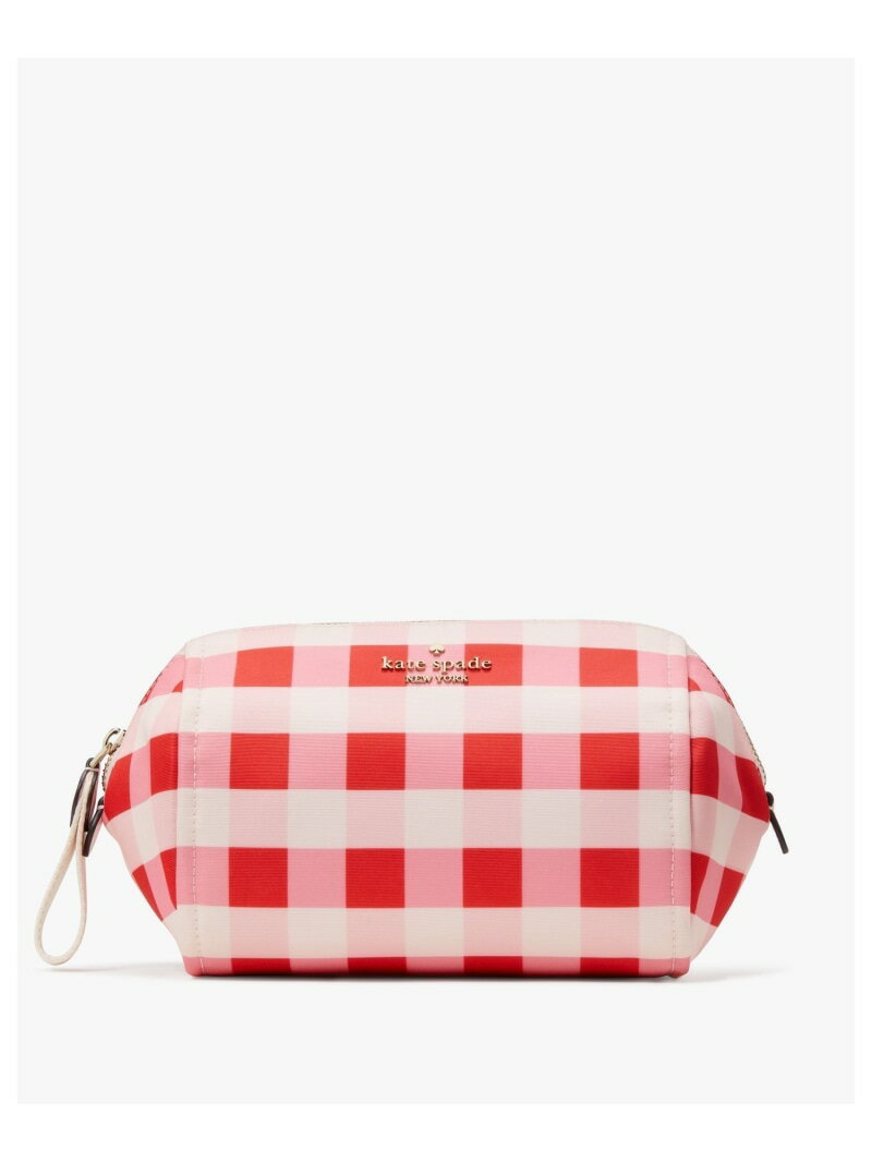 【SALE／65%OFF】チェルシー ギンガム チェック プリント ミディアム コスメティック kate spade new york ケイトスペードニューヨーク 財布・ポーチ・ケース ポーチ ピンク【RBA_E】【送料無料】[Rakuten Fashion]