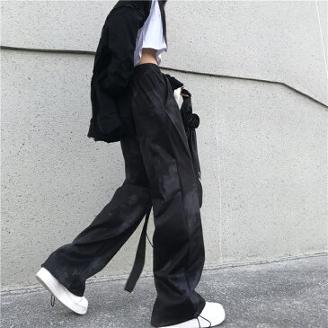 ダイダイ柄 ズボン ボトムス パンツ ゴム ジャージ 黒 ブラック グレー ダンス 衣装 ヒップホップ HIPHOP レディース メンズ ガールズ kpop ストリート 太い 太め ロング ワイド ゆったり 大きい マーブル 絞り タグ オレンジ 動きやすい 大人