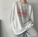 ロゴ Tシャツ 2色 長袖 トップス カットソー ロンT ダンス 衣装 ヒップホップ HIPHOP レディース メンズ ガールズ ストリート 個性的 奇抜 派手 韓国 おしゃれ 白 黒 蛍光色 大きいサイズ ビッグ ゆったり シンプル 長め ブラック ホワイト
