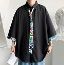 「一部即納」ネクタイ付 シャツ 4色 トップス カットソー ブラウス 半袖 五分袖 七分袖 大きいサイズ ビッグ ゆったり 白 黒 無地 シンプル ボタン ダン...