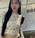 花柄 シースルー トップス 長袖 カットソー 薄手 透け感 Tシャツ インナー 重ね着 ダンス 衣装 ヒップホップ HIPHOP レディース ガールズ ストリー...