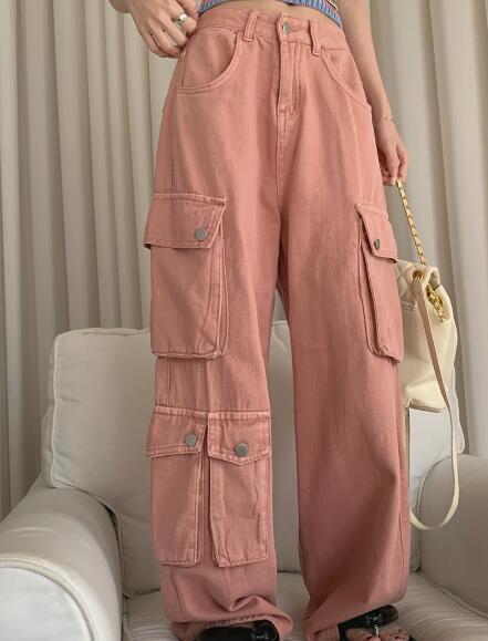 ♪S-XL展開♪3色　カーゴパンツ　パンツ　ズボン　ボトムス　スウェット ロング　ワイド　太い　太め　大きいサイズ　ビッグ　ゆったり　ハイウエスト　ポケット　ダンス　衣装　ヒップホップ　HIPHOP　レディース　メンズ　ガールズ　個性的　奇抜　かっこいい