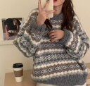 ニット 2色 セーター トップス 長袖 グレー レッド レディース ガールズ ダンス 衣装 ヒップホップ HIPHOP 大きい ゆったり 厚手 暖かい おしゃれ...