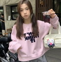 ♪S~XL展開♪3色 レトロ トレーナー ロゴ 長袖 スウェット トップス カットソー 短い 短め 大きいサイズ ビッグ ゆったり ダンス 衣装 ヒップホップ...