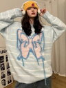 ちょうちょ ニット 長袖 セーター 韓国 韓国ファッション ストリート カジュアル ヒップホップ スケーター 病み可愛い ゆめかわいい 奇抜 個性的 おしゃれ ...