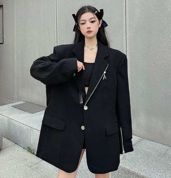 乐天商城 - モード系 　長袖　 ビッグシルエット ゆめかわいい 奇抜 派手 ジャケット ダンス 衣装 ヒップホップ コスチューム 韓国ファッション 大きいサイズ 個性的 服 原宿系　オーバーサイズ レディース　ガールズ　 きれいめ
