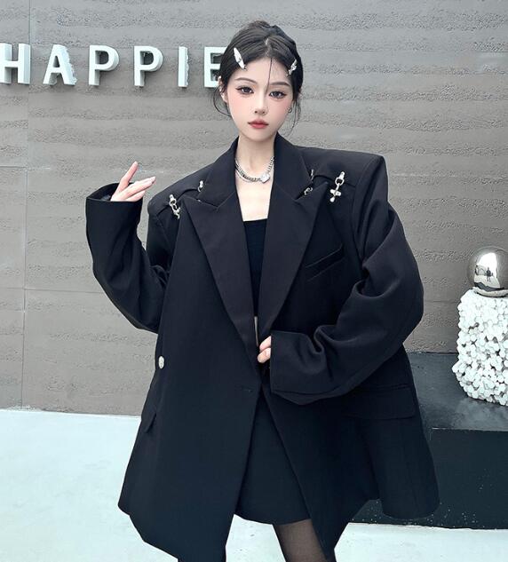 モード系 　長袖　 ビッグシルエット ゆめかわいい 奇抜 派手 ジャケット ダンス 衣装 ヒップホップ コスチューム 韓国ファッション 大きいサイズ 個性的 服 原宿系　オーバーサイズ レディース　ガールズ　 きれいめ