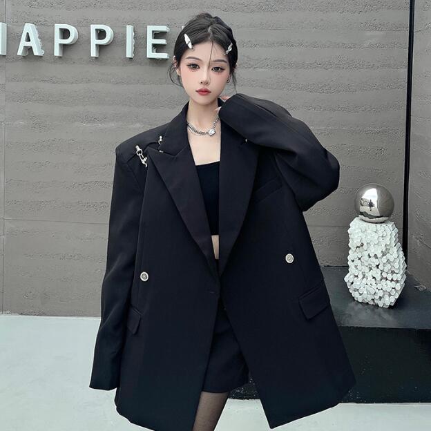 モード系 　長袖　 ビッグシルエット ゆめかわいい 奇抜 派手 ジャケット ダンス 衣装 ヒップホップ コスチューム 韓国ファッション 大きいサイズ 個性的 服 原宿系　オーバーサイズ レディース　ガールズ　 きれいめ