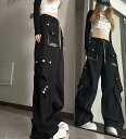 ♪M-XL展開♪カーゴパンツ パンツ ズボン ボトムス スウェット ロング ワイド 太い 太め 大きいサイズ ジャージ ビッグ ゆったり ハイウエスト ポケット ダンス 衣装 ヒップホップ HIPHOP レディース メンズ ガールズ 個性的 奇抜 かっこいい