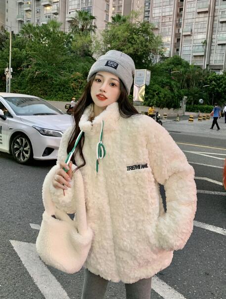 2色コートブルゾンアウターファー刺...