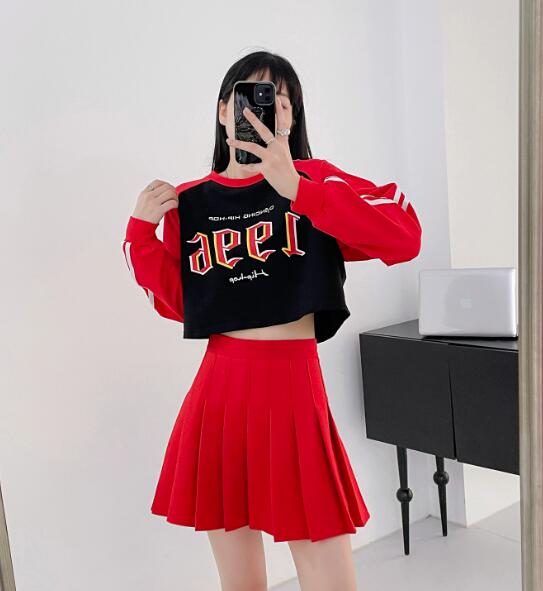 樂天商城 - プリーツ　スカート　キュロット　スカパン　シンプル　ハイウエスト　ミニスカ　ミニ　膝上　ひざ丈　　ボトムス　ダンス　衣装　ヒップホップ　HIPHOP　レディース　ガールズ　kpop　韓国　ストリート　個性的　奇抜　派手 　送料無料
