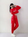 ライン 長袖 ショート丈 短い 短め へそ出し セクシー ロゴ ダンス 衣装 ヒップホップ HIPHOP レディース ガールズ ストリート スケーター 韓国 おしゃれ 奇抜 派手 部活 イベント 文化祭 ダンス衣装 送料無料