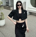 モード系 半袖 ビッグシルエット ゆめかわいい 奇抜 派手 ジャケット アウター ダンス 衣装 ヒップホップ コスチューム 韓国ファッション 大きいサイズ 個...