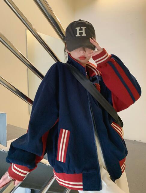 樂天商城 - アウター　ブルゾン　ジャケット　ジャンパー　中綿　ロゴ　ビッグ　大きいサイズ　ヒップホップ　HIPHOP　レディース　ガールズ　韓国　個性的　奇抜　かっこいい　厚手