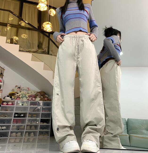 樂天商城 - パンツ　ズボン　ボトムス　スウェット ロング　ワイド　太い　太め　大きいサイズ　ビッグ　ジャージ 　ゆったり　ハイウエスト　ポケット　ダンス　衣装　ヒップホップ　HIPHOP　レディース　メンズ　ガールズ　個性的　奇抜　かっこいい