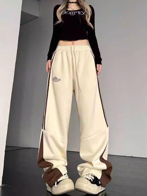 パンツ ズボン ボトムス スウェット ロング ワイド 太い 太め 大きいサイズ ビッグ ジャージ 絞り ゆったり ハイウエスト ポケット ダンス 衣装 ヒップ...