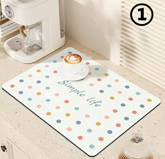 樂天商城 - 30*40cm 40*50cm 水切りマット 珪藻土 キッチン 大判 北欧 吸水マット キッチン 水切りまっと 速乾吸収 洗える 食器乾燥用マット 食器置き ドライングマット 台所用品 食器乾燥 皿置き 敷き 大きめ 洗濯機 お皿 吸水 吸収 速乾 台所 シンクマット 収納
