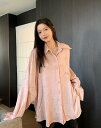 シャツ ブラウス トップス カットソー 長袖 前開き ゆったり 大きいサイズ ダンス 衣装 ヒップホップ HIPHOP レディース ガールズ 大人 韓国 奇抜 ...