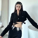 モード系 長袖 短い 短め へそ出し ショート丈 ビッグシルエット ゆめかわいい 奇抜 派手 ジャケット アウター ダンス 衣装 ヒップホップ コスチューム ...
