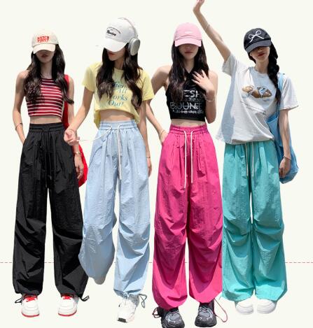 樂天商城 - パンツ　ズボン　ボトムス　スウェット ロング　ワイド　太い　太め　大きいサイズ　ジャージ 　ゆったり　ダンス　衣装 ダンス イベント文化祭　 コスチューム 韓国ファッション HIPHOP ヒップホップ 　レディース　ガールズ　メンズ　 個性的