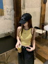 ロゴ タンクトップ キャミソール ショート丈 短い 短め へそ出し セクシー シンプル ダンス 衣装 ヒップホップ HIPHOP レディース ガールズ ストリー...