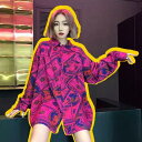 総柄 ブラウス シャツ 長袖 ビッグシルエット ゆめかわいい 奇抜 派手 前開き トップス ダンス 衣装 ヒップホップ コスチューム 韓国ファッション 大きい...