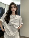 ロゴ トップス カットソー Tシャツ 半袖 ロンT ゆったり シンプル ダンス 衣装 ヒップホップ HIPHOP レディース ガールズ ストリート 個性的 奇...