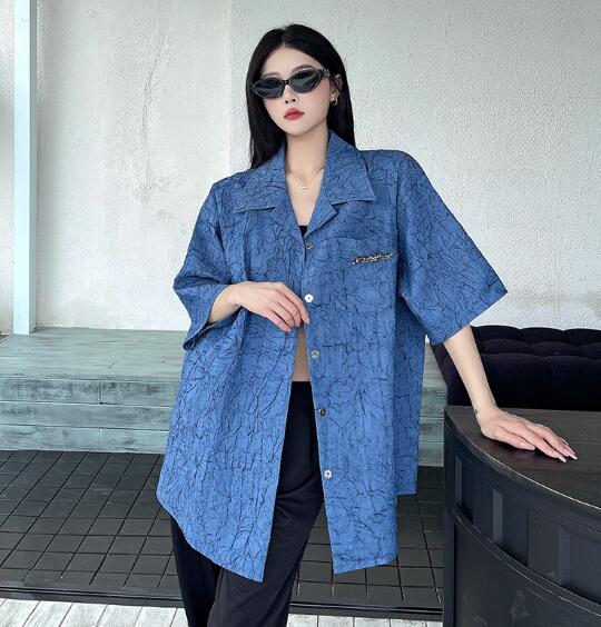 樂天商城 - モード系　半袖　トップス　シャツ　ブラウス　 ビッグシルエット ゆめかわいい 奇抜 派手 ダンス 衣装 ヒップホップ コスチューム　 大きいサイズ 個性的 服 原宿系　オーバーサイズ レディース　ガールズ　 きれいめ
