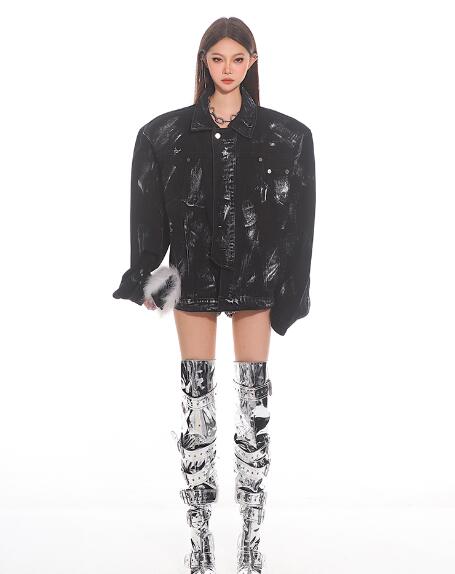 デニム ジーパン パンツ ズボン ボトムス 大きいサイズ ビッグ ダンス 衣装 ダンス イベント文化祭 コスチューム 韓国ファッション HIPHOP ヒップホップ レディース メンズ ガールズ ストリート 個性的