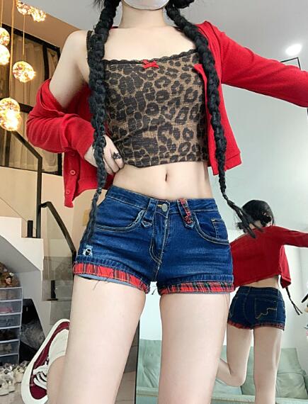 Other - ♪S~XL展開♪デニム　ジーパン　パンツ　ズボン　ボトムス　ショートパンツ　ショーパン　ミニ　膝上　　ダンス　衣装　ヒップホップ　HIPHOP　レディース　ガールズ　ストリート　セクシー　ステージ　奇抜　派手　個性的