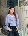 ♪キャミソール&シャツ♪2点セット ストライプ 長袖 シンプル ロゴ トップス カットソー ブラウン シャツ Vネック レディース ガールズ ストリート 韓国 個性的 服