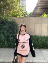 ユニフォーム風 ロゴ 長袖 トップス カットソー tシャツ トレーナー 長め ベースボール スポーツ ダンス 衣装 ヒップホップ HIPHOP レディース ガー...