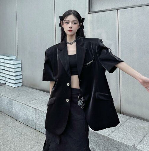モード系 半袖 五分袖 ビッグシルエット ゆめかわいい 奇抜 派手 ジャケット ダンス 衣装 ヒップホップ コスチューム 韓国ファッション 大きいサイズ 個性的 服 原宿系 オーバーサイズ レディース ガールズ きれいめ モード系 半袖 五分袖 ビッグシルエット ゆめかわいい 奇抜 派手 ジャケット ダンス 衣装 ヒップホップ コスチューム 韓国ファッション 大きいサイズ 個性的 服 原宿系 オーバーサイズ レディース ガールズ きれいめ