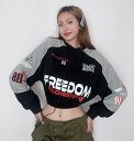 プリント ロゴ ナンバー 長袖 トップス カットソー トレーナー へそ出し 短め 短いブラック 黒 グレー ゆったり ダンス 衣装 ヒップホップ HIPHOP...