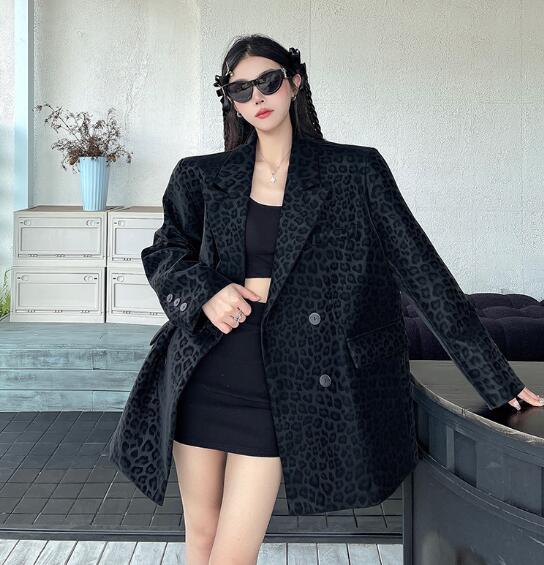 乐天商城 - モード系 　ヒョウ柄　長袖　ビッグシルエット ゆめかわいい 奇抜 派手 ジャケット ダンス 衣装 ヒップホップ コスチューム 韓国ファッション 大きいサイズ 個性的 服 原宿系　オーバーサイズ レディース　ガールズ　 きれいめ
