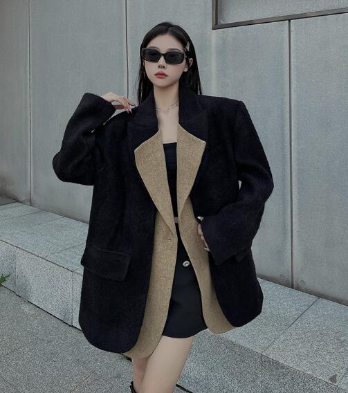 モード系 　長袖　ビッグシルエット ゆめかわいい 奇抜 派手 ジャケット ダンス 衣装 ヒップホップ コスチューム 韓国ファッション 大きいサイズ 個性的 服 原宿系　オーバーサイズ レディース　ガールズ　 きれいめ