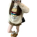 刺繍 ニット 長袖 セーター 韓国 韓国ファッション ストリート カジュアル ハンバーガー カラフル 病み可愛い ゆめかわいい 奇抜 個性的 おしゃれ 原宿系 ...