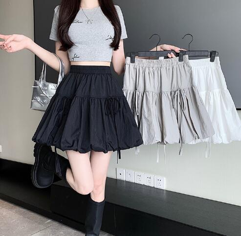 乐天商城 - リボン　スカート　キュロット　スカパン　シンプル　ハイウエスト　ミニスカ　ミニ　膝上　ひざ丈　ボトムス　ダンス　衣装　ヒップホップ　HIPHOP　レディース　ガールズ　kpop　韓国　ストリート　個性的　奇抜　かわいい