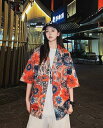 ブラウス 半袖 シャツ トップス カットソー 前開き ボタン 大きいサイズ ビッグ ダンス 衣装 ヒップホップ HIPHOP レディース メンズ ガールズ ス...