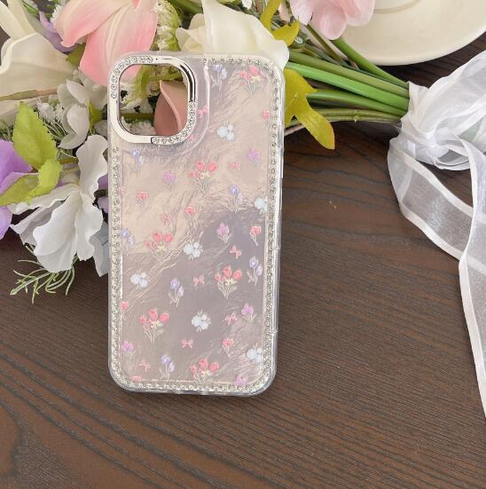 乐天商城 - iPhoneケース お花　チューリップ おしゃれ 韓国 可愛い 薄型 軽量 耐衝撃 アイフォンケース 6.1インチ 対応
