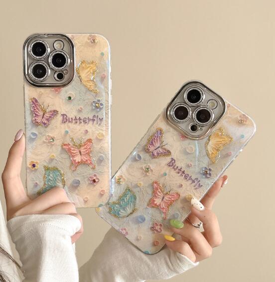 乐天商城 - ちょうちょう　 iPhoneケース おしゃれ 韓国 可愛い 薄型 軽量 耐衝撃 アイフォンケース スマホケース カバー