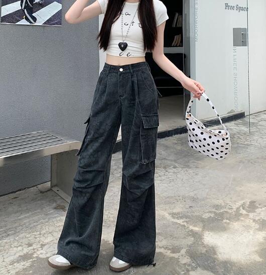 カーゴパンツ蛇柄ジーンズジーパンパ...