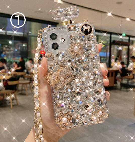乐天商城 - 【INSで大人気】チェーン付き　iPhone17 iPhone16 15 14 13 ケース iPhoneケース キラキラ　ラインストーン　ビジュー おしゃれ スマホ 携帯 ケース カバー iPhone13 iPhone12 iPhone11Pro MAX plus 可愛い 軽量