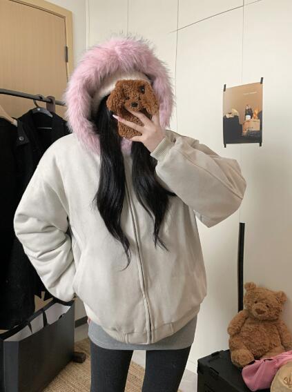 アウターレディースコート帽子フーデ...