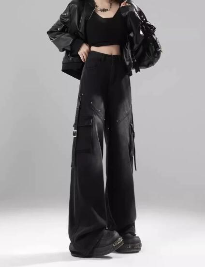 デニムパンツレディースワイドパンツ...