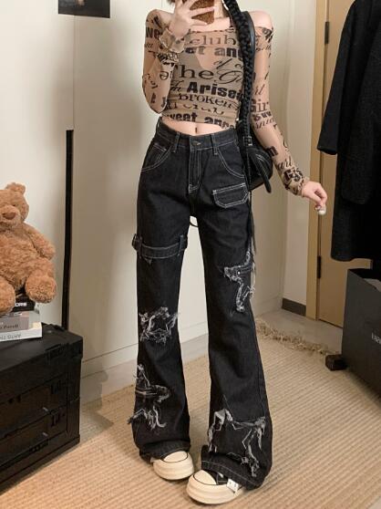 ファットパンツ 十字架 ACEFLAG（エースフラッグ） スウェットパンツ 裏パイル 大きいサイズ